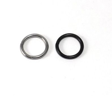 2 Segmentring - SILBER oder Schwarz 1,2mm / 1,6mm - INKgrafiX® - 2 Stück!!