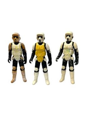 BIKER SCOUT 3x - 1983 - LFL TAIWAN HK -STAR WARS Vintage-INKgrafiX TOYS - A1S12