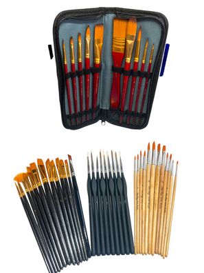 4x Pinselset von INKgrafiX®/ ART - Pinsel Set malen Kunst Künstler Qualität DE