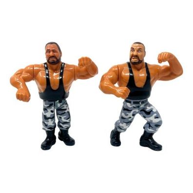 2 Bushwhackers - HASBRO WWF Action Vintage Wrestler WWE WCW -INKgrafiX TOYS A103