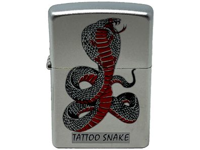 ZIPPO® - TATTOO Motiv - COBRA - graviert - Feuerzeug Lighter BenzinINKgrafiX®