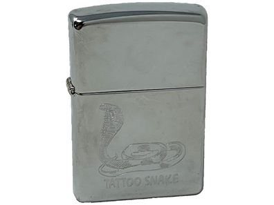 ZIPPO® - TATTOO Motiv - SNAKE - graviert - Feuerzeug Lighter Benzin INKgrafiX®