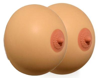 2x XXL Busen Knetball mit Brustwarze Anti Stress Squeezie Boob Titten JGA Party