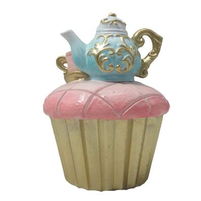 Clayre & Eef Dekoration Cupcake Ø 8x11 cm Rosa Polyresin (Gr. Ø 8x11 cm)