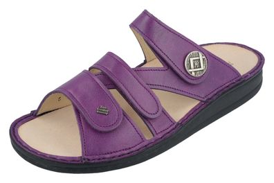 FINN Comfort Agueda Damen Pantoletten lila grape Nube Glattleder