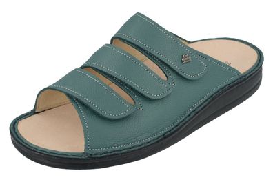 FINN Comfort Korfu Pantolette Damen grün forest Porto Glattleder