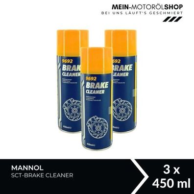 Mannol Brake Cleaner / Bremsenreiniger 3x450 ML