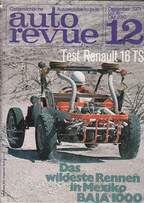 auto revue 12 / 1971, Baja 1000, Renault 16TS, Mercedes 220, Alfasud, Jo Siffert