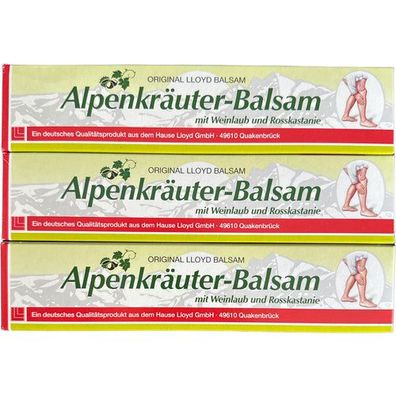 3 St. LLOYD Alpenkräuter Balsam mit Weinlaub und Rosskastanie - 200ml