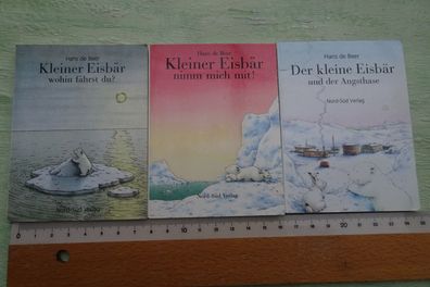 3x Hans de Beer Kleiner Eisbär wohin fährst Du nimm mich mit Angsthase Nord Süd