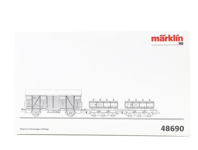 Märklin H0 48690 Güterwagenset 3-tlg. Gleiswaagen-Eichzug DB