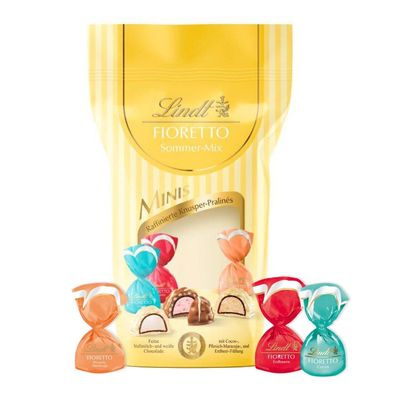 Lindt Schokolade Fioretto Sommermix - Cocos, Pfirsich-Maracuja und Erdbeer, 400g