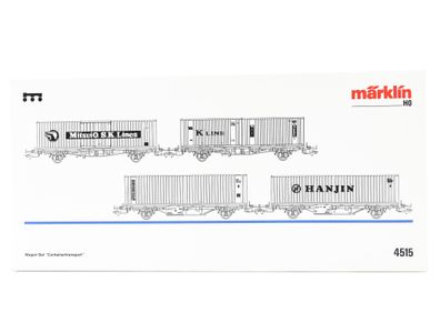 Märklin H0 4515 Güterwagenset 4-tlg. "Containertransport" DB / NEM