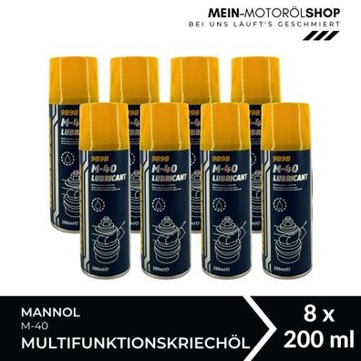 Mannol M-40 Lubricant Multifunktionskriechöl Universalöl 8x200 ML