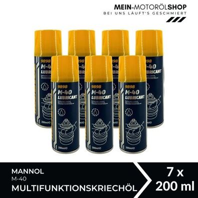 Mannol M-40 Lubricant Multifunktionskriechöl Universalöl 7x200 ML