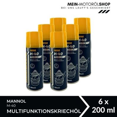 Mannol M-40 Lubricant Multifunktionskriechöl Universalöl 6x200 ML