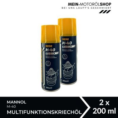 Mannol M-40 Lubricant Multifunktionskriechöl Universalöl 2x200 ML