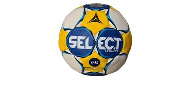 Derbystar SELECT Ultimate EHF Handball - gelb/ weiss/ blau - Größe 2 - NEU