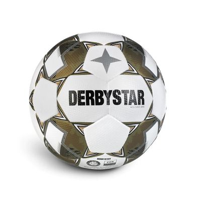 Derbystar Brillant APS v24 gold weiss - Fußball Matchball - Grösse 5 - NEU