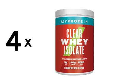 4 x Myprotein Clear Whey Protein (488g) Strawberry Kiwi