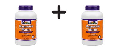 2 x Now Foods Magnesium Malate 1000mg (180 tabs)