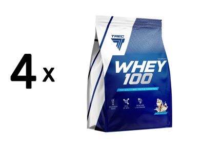 4 x Trec Nutrition Whey 100 (2275g) Chocolate Coconut