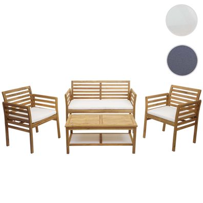 Gartengarnitur HWC-E99b, Sitzgruppe Balkon-Set Lounge-Set, Akazienholz massiv FSC