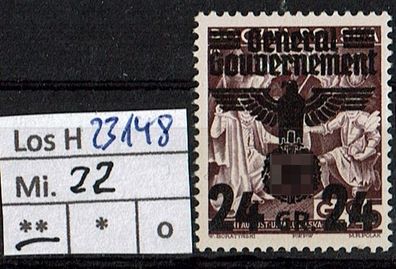 Los H23148: Generalgouvernement Mi. 22 * *