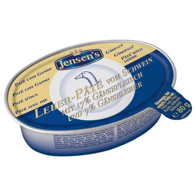 Jensens Gänse Pate Pastete mit Gänsefleisch und Gänseleber 80g