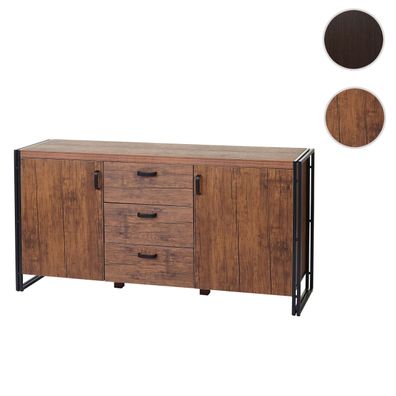 Sideboard HWC-A27, Kommode Schrank, 3D-Struktur 80x160x40cm MVG-zertifiziert