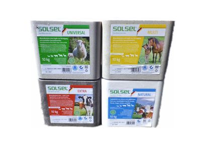 Solsel Leckstein 10kg Universal + Salz + Multi + Extra als Kombination