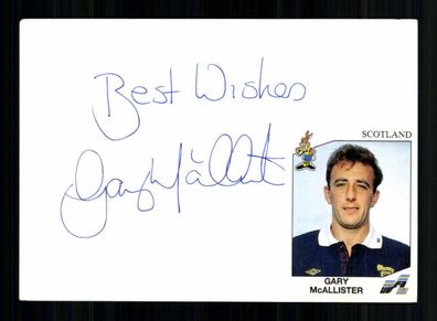 Gary Mc Allister Nationalspieler Schottland EM 1992 Original Sign + A 234855