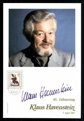 Klaus Havenstein 1922-1998 Autogrammkarte Original Signiert + G 41126