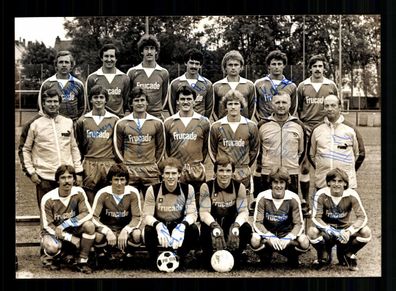 FC Augsburg Original Mannschaftskarte 1980-81 15x Original Signiert + G 41394