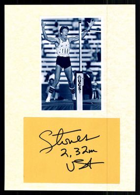 Dwight Stones 3. Olympia 1972-1976 Hochsprung Original Signiert + G 41687