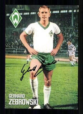 Gerhard Zebrowski Autogrammkarte Werder Bremen Signiert + A 234984