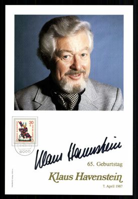 Klaus Havenstein 1922-1998 Autogrammkarte Original Signiert + G 41125