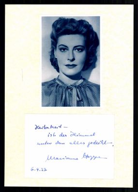 Marianne Hoppe 1909-2002 Original Signiert + G 41139