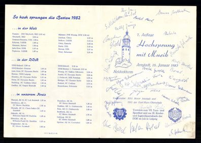 7. Auflage Hochsprung mit Musik Arnstadt 1983 25x Original Signiert + G 40950