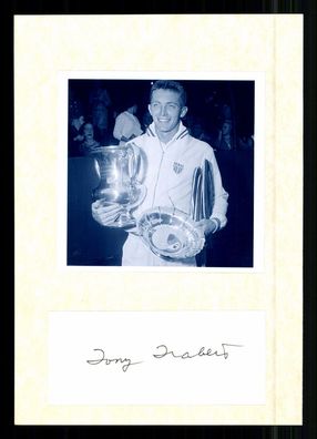 Tony Trabert 1930-2021 Wimbledon Sieger 1955 Original Signiert Tennis + G 41686