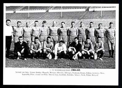 1 FC Kaiserslautern Mannschaftskarte 1964-65
