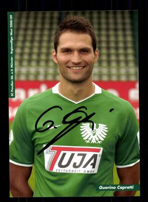 Guerino Capretti Autogrammkarte Preußen Münster 2008-09 Original Sign + A 235025