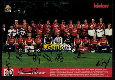 Eintracht Frankfurt Kicker Mannschaftsbild 2000-01 30x Original Sign. + G 41651