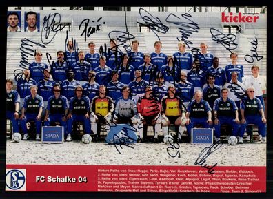 FC Schalke Kicker Mannschaftsbild 2000-01 30x Original Signiert + G 41653