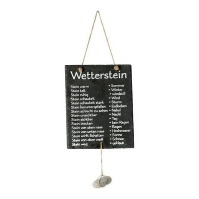 Schiefertafel Wetterstation mit Stein, 53279 1 St