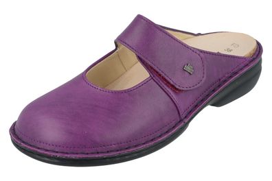 FINN Comfort Stanford Damen Clogs lila grape Nube Glattleder