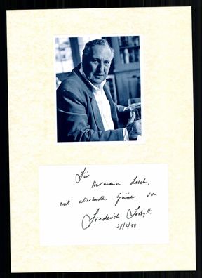 Frederick Forsyth Britischer Schriftsteller Original Sign ## BC G 40823