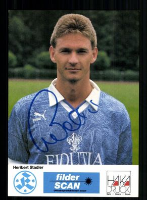 Heribert Stadler Autogrammkarte Stuttgarter Kickers 1989-90 Original Signiert