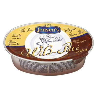 Jensens Wild Pate Wildpastete mit Hirschfleisch streichzart 80g