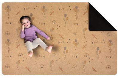 Baby-Kinder Teppich | aus Kork & Naturkautschuk | 180x115cm